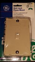 GE TL96106 Wall Jack Phone Mount, Almond
