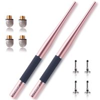 [1st Gen] LifeFan Stylus High Precise 2-in-1 Double End with Replacement Tips (2 Pack-Rose Gold&Rose Gold)