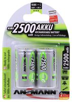 5030912 - Rechargeable Battery, Pack of 2, Nickel Metal Hydride, 2500 mAh, 1.2 V, C RoHS Compliant: Yes -5030912