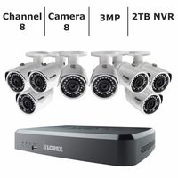 Lorex 8-Channel 8-Camera 3MP Security System with 2TB HDD NVR