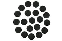 Black Adhesive Felt Circles; 1/2" Wide, 1" Wide or 1.5" Wide; Various Package Sizes; Wholesale, Die Cut; DIY Projects (48 Count 1/2", Black)