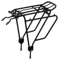 Ibera Bike Rack - Bicycle Touring Carrier Plus+ for Non-Disc Brake Mount, Frame-Mounted for Heavier Top & Side Loads, Height Adjustable for 26"-29" Frames