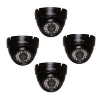 Q-See QTH7213D-4 | 4 Analog Dome Security Cameras with 720p HD | Weatherproof Surveillance System with Night Vision up to 100 Ft | Limited 2 Year Warranty