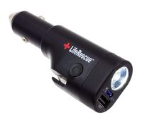 LifeRescue 6 in 1 Auto Emergency Extraction Tool and LED Emergency Light - Seat Belt Cutter, Auto Glass Breaker, 3-Mode Security Flashlight & 2200 mAh Power Bank (Single)