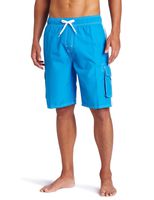 Kanu Surf Men's Barracuda Swim Trunks (Regular & Extended Sizes), Lake Blue, Large