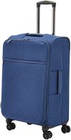 AmazonBasics Belltown Softside Rolling Spinner Suitcase Luggage - 26 Inch, Heather Blue