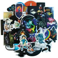 Cool Waterproof Vinyl PVC Stickers for Skateboard Skate Guitar Laptop Suitcase Bag Car Luggage Decal Graffiti Stickers (50 pcs for Astronaut Style)