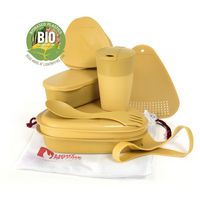 Light My Fire 8-Piece MealKit BIO Camping Mess Kit with Cup, Bowl, Plate, Spork and Storage Containers, MustyYellow