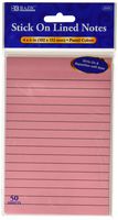 BAZIC 50 Ct. 4 X 6 Inches Lined Stick On Notes, Case of 24 (5121-24)