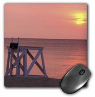 3dRose LLC 8 x 8 x 0.25 Inches Massachusetts Nantucket Jetties Beach Lifeguard Walter Bibikow Mouse Pad (mp_90961_1)