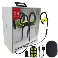 Beats by Dr. Powerbeats3 Wireless In-Ear Headphone W/MKK Car Adapter (Renewed) (Shock Yellow)