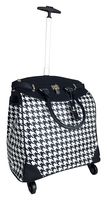 Trendy Flyer 20" Computer/Laptop Bag Tote Duffel Rolling 4Wheel Case Tablet (Houndstooth Black)