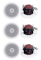 6) Pyle PDIC60 6.5" 250W 2 Way Round In Wall/Ceiling Home Speakers System Audio