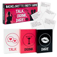 Bachelorette Party Games | 3-in-1 Game to Celebrate the Bride to Be | Fun Drinking Games and Dares for Girls' Night Out! | Essential Bachelorette Party Supplies/Girls Night Out Party Supplies