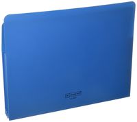 Smead Poly File Pocket, Straight-Cut Tab, 3-1/2" Expansion, Letter Size, Blue, 4 per Box (73503)
