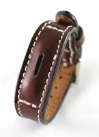 Fitbit Flex 2 Real Leather Band - Replacement Band For Fitbit Flex 2 - Full Grain Fit Bit Flex band (Brown, Medium)
