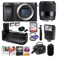 Sony a6500 Premium E-Mount APS-C Mirrorless Digital Camera (Body Only) w/Sigma 30mm f/1.4 Lens Bundle