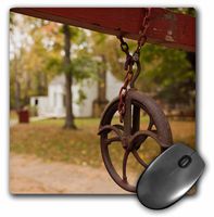 3D Rose"USA Oklahoma Native American Cherokee Nation Museum Well Pulley." Matte Finish Mouse Pad - 8 x 8" - mp_192207_1