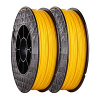 UP Fila Premium ABS 3D Printer Filament, Low Odor, Consistent 1.75mm Diameter,1KG (500g×2 Spools), Yellow