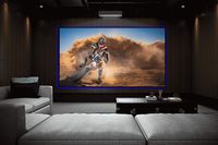 EluneVision Aurora 8K 100 inch 16:9 Aspect Ratio Ultra Short Throw NanoEdge ALR Fixed-Frame Projection Screen.