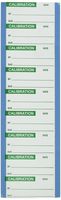Brady WOX-9 Permanent Polyester Calibration Labels , Green On White,  2.250" x 1.000"  (57.150 Mm x 25.400 Mm),  Legend "Calibration"  (9 Per Card,  1 Card Per Package)