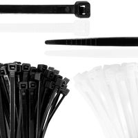 Beadnova Cable Ties 100 Pcs Tie Wraps Zip Ties Heavy Duty for Multi-Purpose(6 Inch, Black and White, 50pcs for Each)