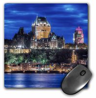 3D Rose"Canada Quebec Quebec City at Twilight." Matte Finish Mouse Pad - 8 x 8" - mp_207266_1