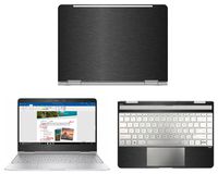 Black Brushed Aluminum skin decal wrap skin case for HP Spectre x360 AC023dx AC013DX AC033DX 13.3" Touch Laptop