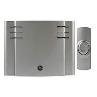 GE 19303 RA26567 Battery-Operated Wireless Door Chime, 8 Melodies, Satin Nickel
