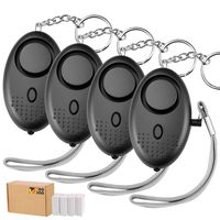 TOODOO 130db Safesound Personal Security Alarm Keychain, Safety Emergency Alarm with LED Safety and SOS Emergency Alarm Providing Powerful Safety and Property Assurance for Kids, Women (Black)