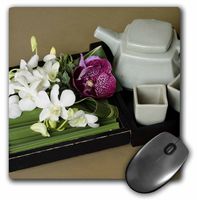3dRose 8 x 8 x 0.25 Inches Mouse Pad, Thai Tea Pot and Cups by Cindy Miller Hopkins (mp_132963_1)