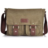 Kuston Vintage Canvas Satchel Messenger Bag Cross Body Bag Shoulder Bag for Men Women