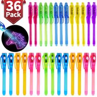 Invisible Ink Pen 2020 Upgraded Spy Pen 36 Pack Invisible Ink Pen with UV Light Magic Marker for Secret Message Ideas Easter Basket Stuffers Gifts for Kids Party Favors Easter Party Supplies