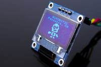 ACROBOTIC 0.96" Blue I2C 128×64 OLED LCD Display Module for Arduino, ESP8266, MSP420, STM32, 8051, Raspberry Pi LED Screen SSD1306