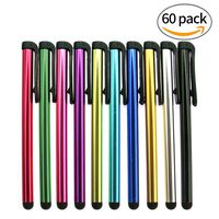 Metal Stylus Touch Screen Pen Compatible with Apple iPhone 4 4S 5 5S 5C 6 6 Plus iPad Galaxy Tablet Smartphone PDA (60pcs in 10 Colors)