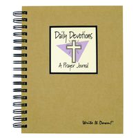 Journals Unlimited "Write it Down!" Series Guided Journal, Daily Devotions, A Prayer Journal, with a Kraft Hard Cover, Made of Recycled Materials, 7.5"x 9"
