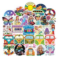 100 Pcs Hip Hop Hippie Stickers for Water Bottle Laptop Car Motorcycle Bicycle Bike Skateboard Luggage Baggage Box Decal Graffiti Patches