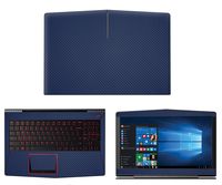Decalrus - Protective Decal for Lenovo Legion Y520 (15.6" Screen) Laptop Blue Carbon Fiber Skin case Cover wrap CFlenovoLegionY520Blue