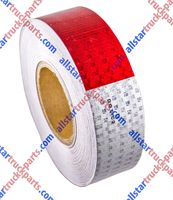 [ALL STAR TRUCK PARTS] Conspicuity Tape DOT-C2 Approved Reflective Truck Trailer Red White 2"x150' -1 Roll