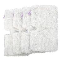 Flammi 4 Pack Replacement Washable Microfiber Mop Pads Cleaning Pads for Shark Steam Pocket Mops S3500 Series S3501 S3601 S3550 S3901 S3801 SE450 S3801CO S3601D (White)