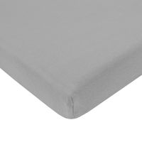American Baby Company 100% Natural Cotton Value Jersey Knit Fitted Portable/Mini-Crib Sheet, Gray, Soft Breathable, for Boys and Girls, Pack of 1