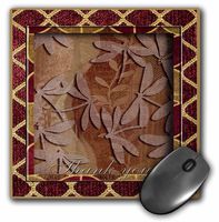 3dRose LLC 8 x 8 x 0.25 Inches Dragonflies Thank You Red Mouse Pad (mp_18874_1)