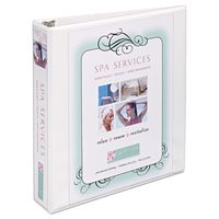 Avery Heavy-Duty View 3 Ring Binder, 1.5" One Touch Slant Rings, Holds 8.5" x 11" Paper, 1 White Binder (05404)
