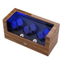 TRIPLE TREE Watch Winder, for Rolex Automatic Watches with Soft and Flexible Watch Pillows, Wooden Shell, Powered by Japanese Motor, with Built-in Blue LED Illuminated, USB Cable (Wood Pattern)