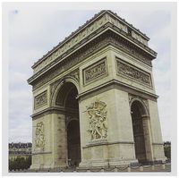 3dRose Surrounded by the most dangerous road in Europe is the Triumphant Arc - Greeting Cards, 6 x 6 inches, set of 6 (gc_38321_1)