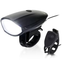 Hornit LITE Bike Horn & LED Headlight (120 dB & 250 Lumen lamp) Cycling Light Bicycle Siren, Black