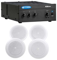 Crown 135MA 35 Watt Amplifier+(4) JBL 8" Speakers for Restaurant/Bar/Cafe