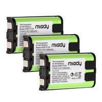 Miady 3.6V 1000mAh Type 29 Phone Battery Compatible with HHR-P104, HHR-P104A, KX-TGA520M,KX-FG6550, KX-FPG391,KX-TG2388B KX-TG2396 KX-TG2300 Phone Replacement(3 Pack)