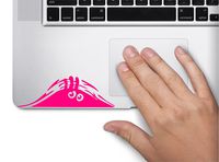 Monster Peeking Symbol Decal Funny Laptop Skin MacBook Trackpad Keypad Sticker Window