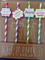 Slant Don't Forget To Be Awesome Paper Party Straw